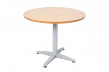 RSRT9 900 Dia Top On 4 Star Silver Base. White, Beech, Cherry, Oak